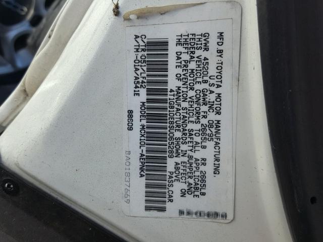 4T1GB10E8SU065289 - 1995 TOYOTA AVALON XL WHITE photo 10