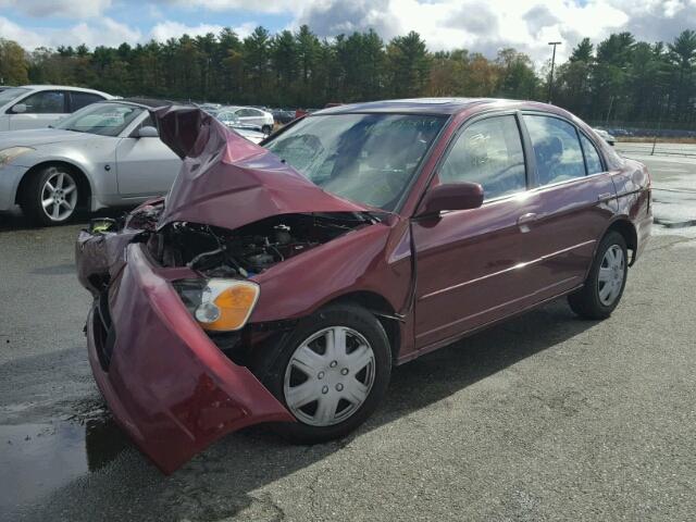 2HGES26773H532461 - 2003 HONDA CIVIC EX წითელი ფოტო 2