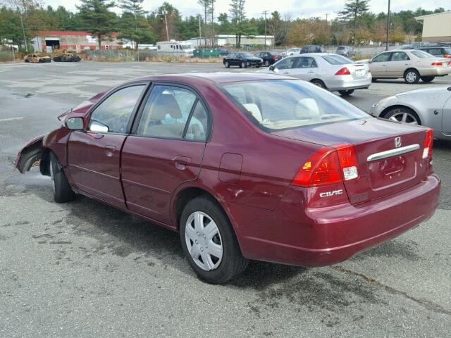 2HGES26773H532461 - 2003 HONDA CIVIC EX RED photo 3