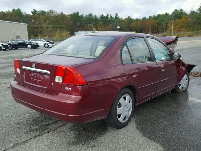 2HGES26773H532461 - 2003 HONDA CIVIC EX RED photo 4