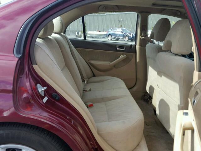 2HGES26773H532461 - 2003 HONDA CIVIC EX წითელი ფოტო 6