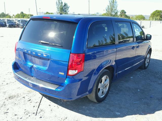 2C4RDGBG5DR791829 - 2013 DODGE GRAND CARA BLUE photo 4