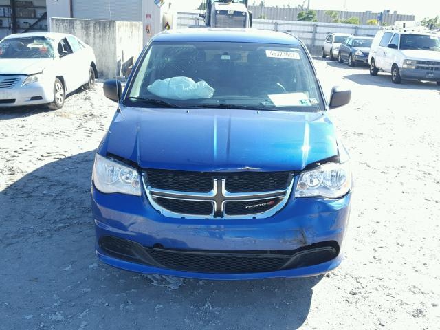 2C4RDGBG5DR791829 - 2013 DODGE GRAND CARA BLUE photo 9