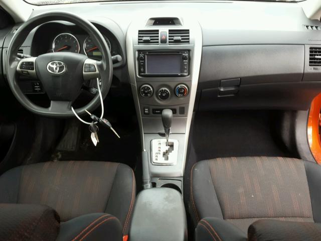 2T1BU4EE5DC083512 - 2013 TOYOTA COROLLA BA ORANGE photo 9