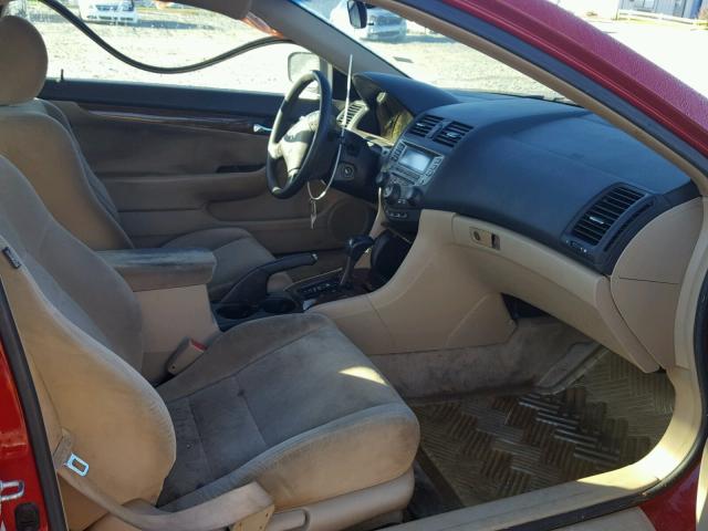 1HGCM72796A022295 - 2006 HONDA ACCORD EX RED photo 5