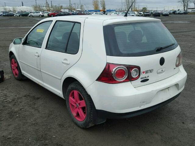 9BWEL41J684023594 - 2008 VOLKSWAGEN CITY GOLF WHITE photo 3