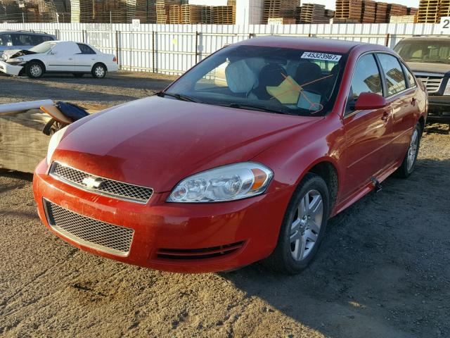 2G1WG5E38D1234654 - 2013 CHEVROLET IMPALA LT Красный фото 2