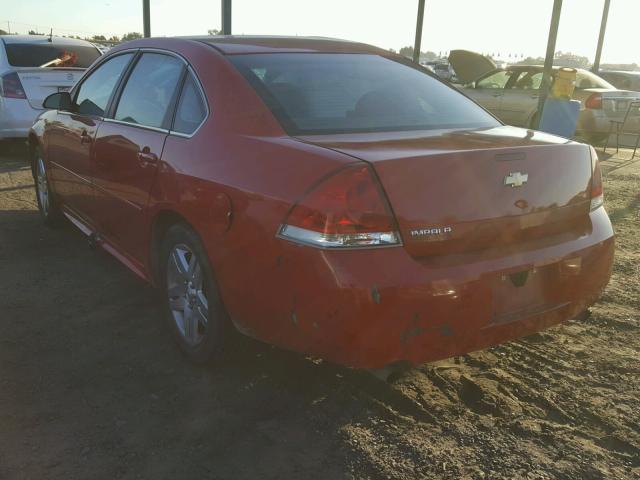 2G1WG5E38D1234654 - 2013 CHEVROLET IMPALA LT Красный фото 3