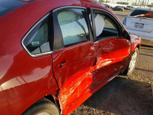 2G1WG5E38D1234654 - 2013 CHEVROLET IMPALA LT Красный фото 9