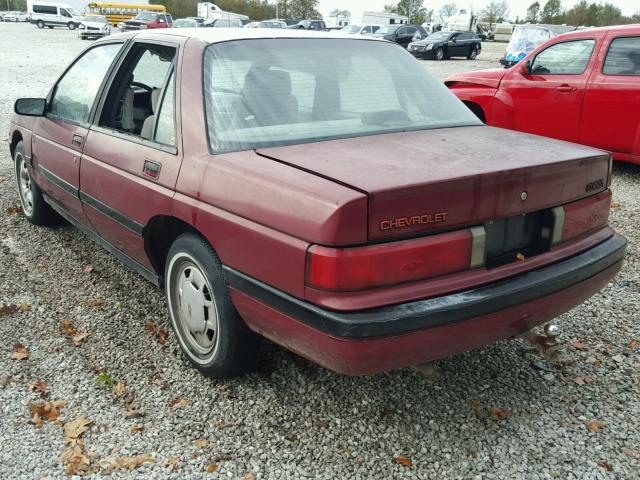 1G1LT51W0JE590993 - 1988 CHEVROLET CORSICA MAROON photo 3