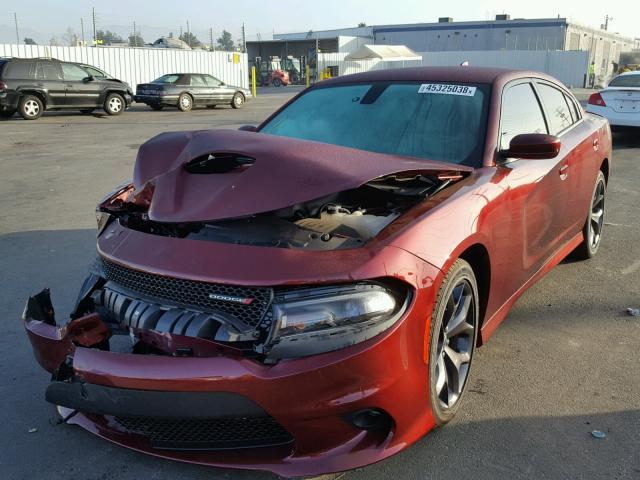 2C3CDXHG4JH281376 - 2018 DODGE CHARGER SX BURGUNDY photo 2