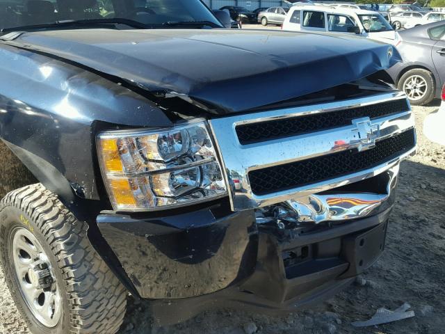 2GCEC13C171570001 - 2007 CHEVROLET SILVERADO BLACK photo 9