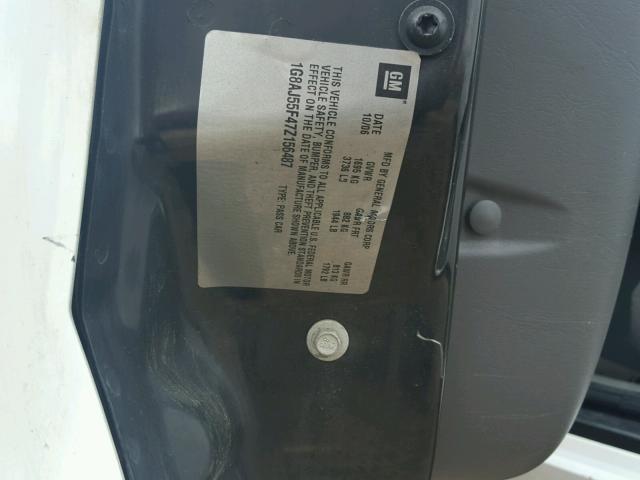 1G8AJ55F47Z156487 - 2007 SATURN ION LEVEL WHITE photo 10
