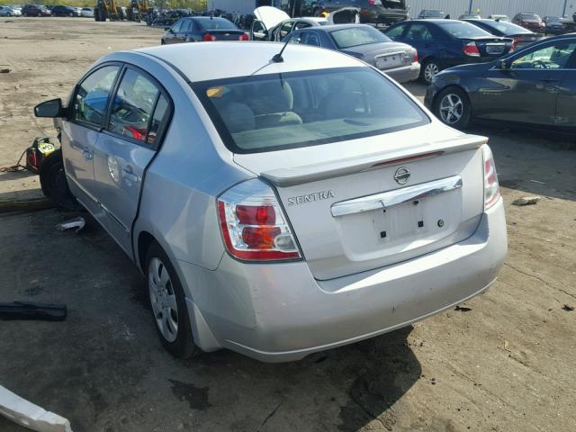 3N1AB6AP0BL604301 - 2011 NISSAN SENTRA 2.0 SILVER photo 3