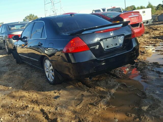 1HGCM66547A068783 - 2007 HONDA ACCORD EX BLACK photo 3