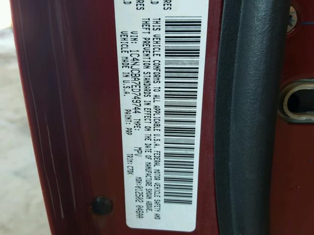 1C4NJCBA7ED749744 - 2014 JEEP COMPASS SP 红色 照片 10