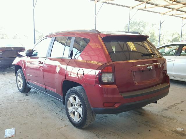 1C4NJCBA7ED749744 - 2014 JEEP COMPASS SP RED photo 3