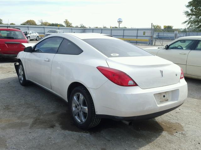 1G2ZH17N984176206 - 2008 PONTIAC G6 GT WHITE photo 3