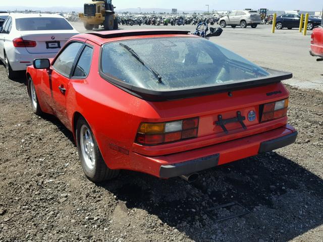 WP0AA0943GN452349 - 1986 PORSCHE 944 RED photo 3