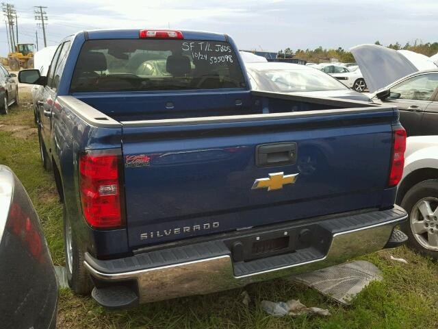 3GCPCPEH7FG535098 - 2015 CHEVROLET SILVERADO BLUE photo 3