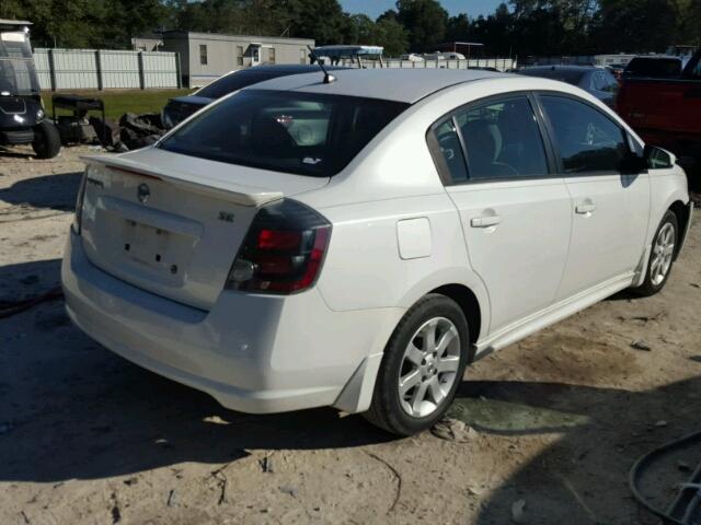 3N1AB6AP0BL654616 - 2011 NISSAN SENTRA 2.0 WHITE photo 4