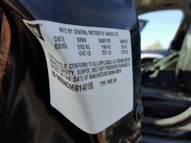 2G1WD58C969146155 - 2006 CHEVROLET IMPALA SUP 黑色 照片 10