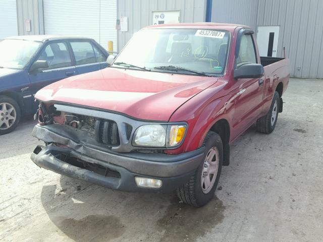 5TENL42N14Z444362 - 2004 TOYOTA TACOMA RED photo 2