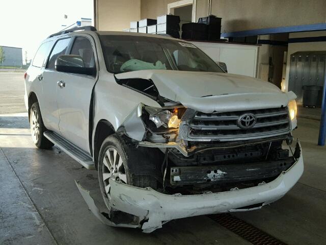 5TDBY67A38S004491 - 2008 TOYOTA SEQUOIA PL WHITE photo 1