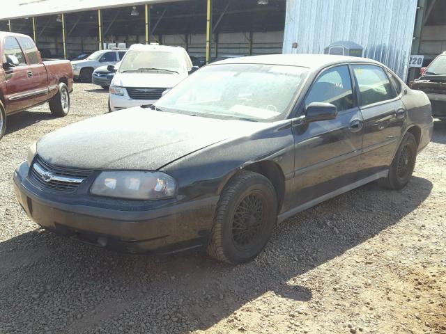 2G1WF52EX59159144 - 2005 CHEVROLET IMPALA BLACK photo 2