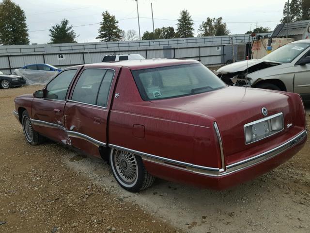 1G6KD52BXSU307781 - 1995 CADILLAC DEVILLE RED photo 3