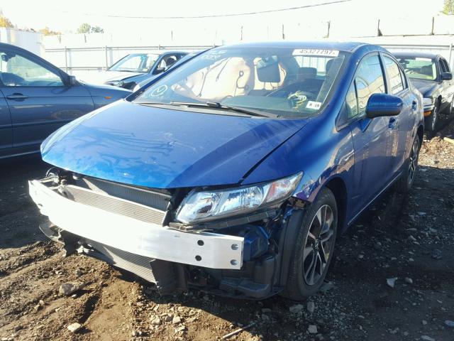 19XFB2F80EE244467 - 2014 HONDA CIVIC EX BLUE photo 2