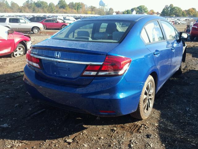 19XFB2F80EE244467 - 2014 HONDA CIVIC EX BLUE photo 4