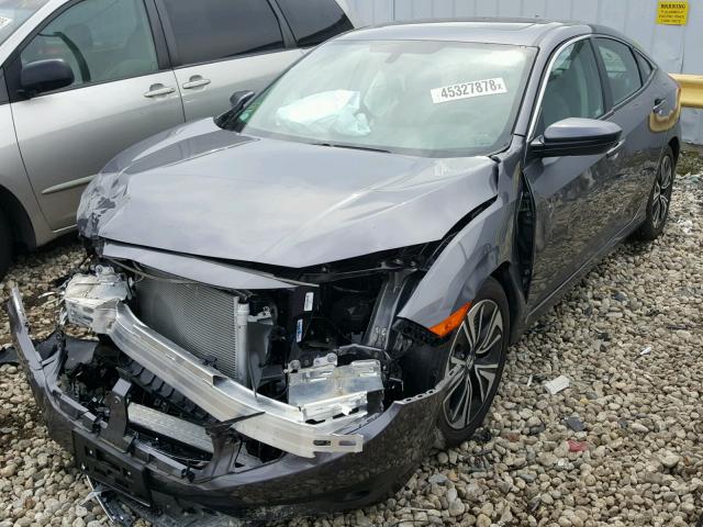 19XFC1F75JE000984 - 2018 HONDA CIVIC EXL GRAY photo 2