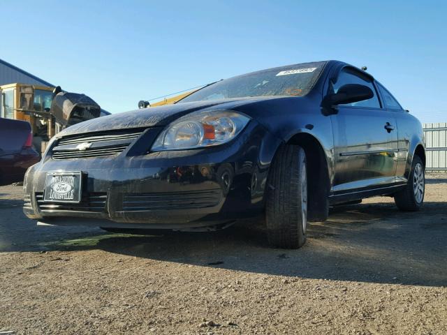 1G1AS18H597209925 - 2009 CHEVROLET COBALT LS BLACK photo 2