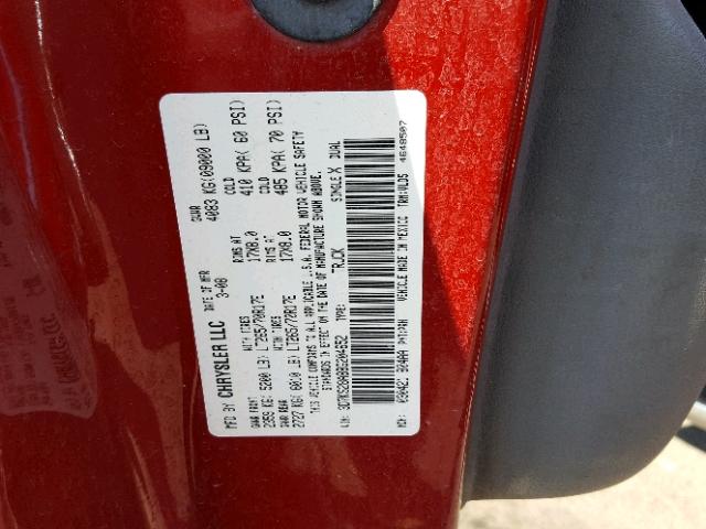 3D7KS28A88G204652 - 2008 DODGE RAM 2500 S წითელი ფოტო 10
