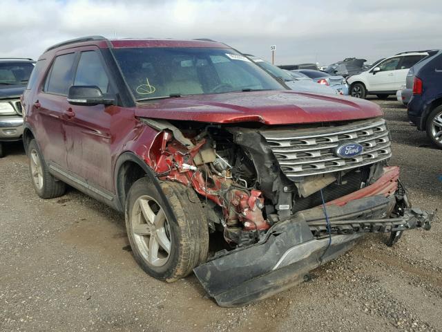 1FM5K8D85GGB05760 - 2016 FORD EXPLORER X RED photo 1