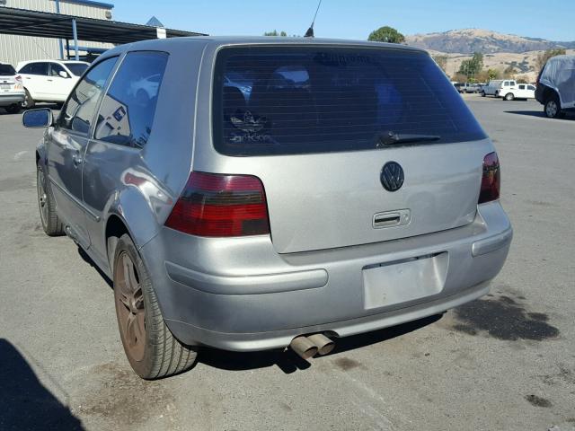 9BWDE61J624055907 - 2002 VOLKSWAGEN GTI GRAY photo 3