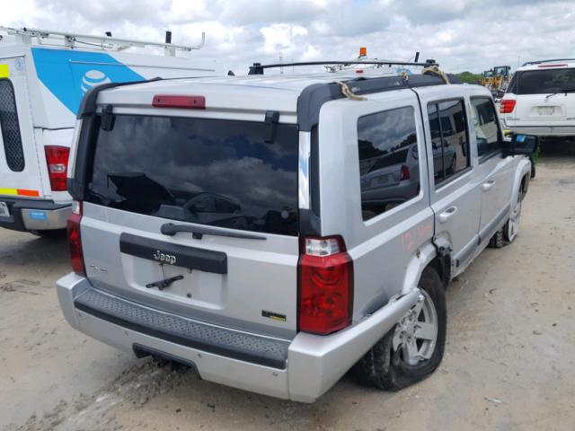 1J8HG48P47C577638 - 2007 JEEP COMMANDER ვერცხლისფერი ფოტო 4