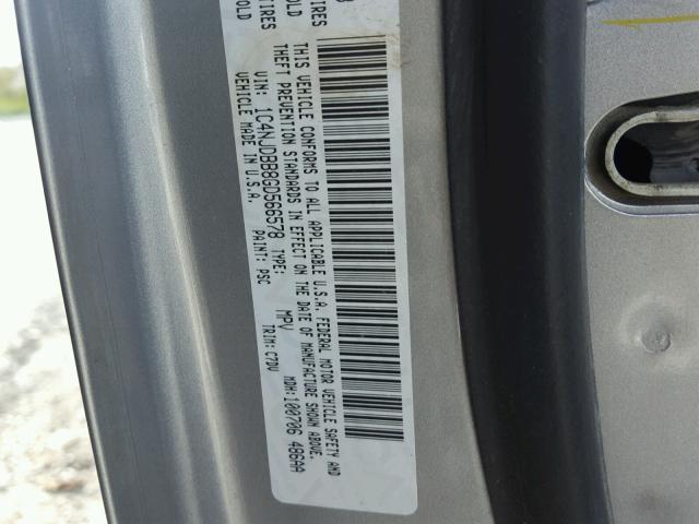 1C4NJDBB8GD566578 - 2016 JEEP COMPASS SP ვერცხლისფერი ფოტო 10