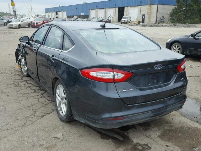 3FA6P0H79FR277946 - 2015 FORD FUSION SE BLUE photo 3