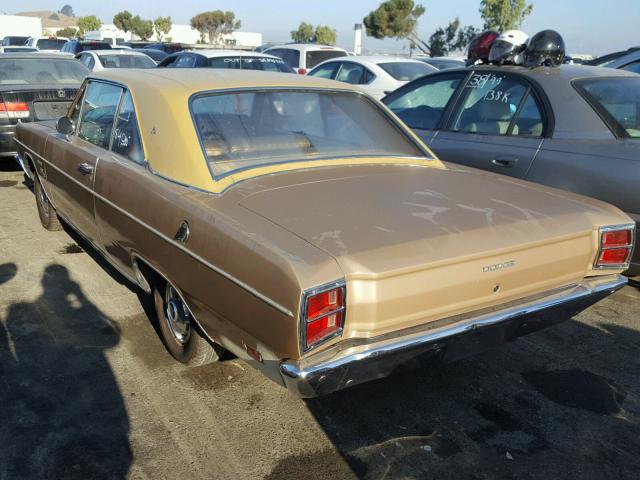 LL23B9E120979 - 1969 DODGE DART BROWN photo 3