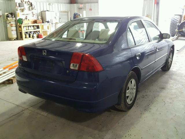 2HGES16375H577166 - 2005 HONDA CIVIC DX V BLUE photo 4