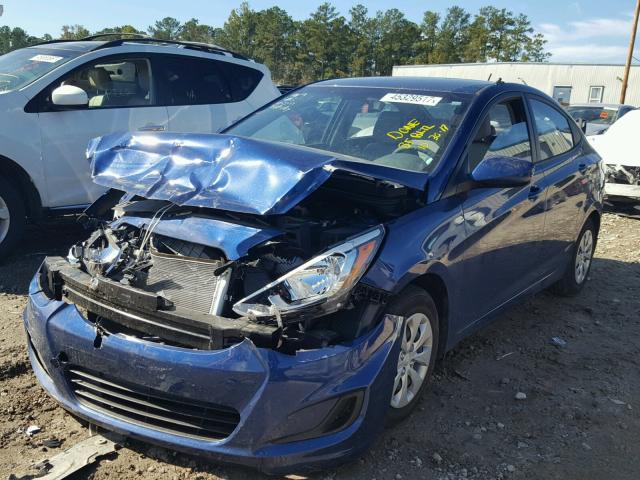 KMHCT4AE2GU106454 - 2016 HYUNDAI ACCENT BLUE photo 2