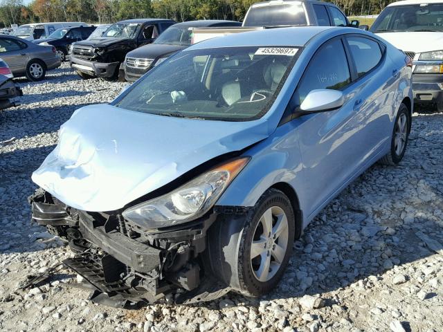 KMHDH4AE5BU116622 - 2011 HYUNDAI ELANTRA GL BLUE photo 2