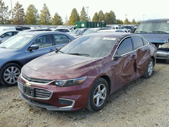 1G1ZB5ST8GF263715 - 2016 CHEVROLET MALIBU LS BURGUNDY photo 2