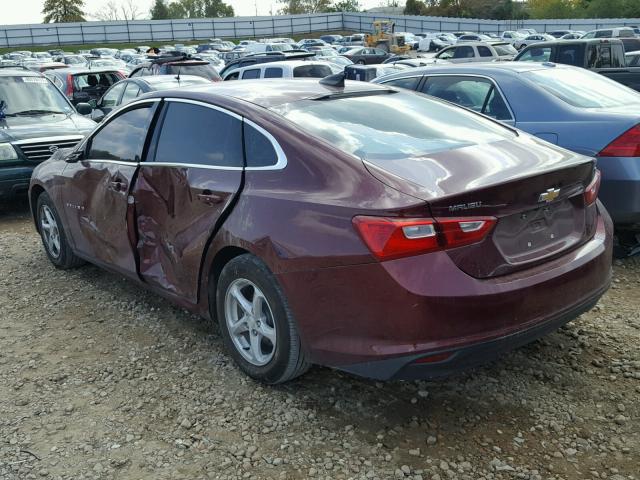 1G1ZB5ST8GF263715 - 2016 CHEVROLET MALIBU LS BURGUNDY photo 3