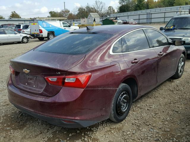 1G1ZB5ST8GF263715 - 2016 CHEVROLET MALIBU LS BURGUNDY photo 4