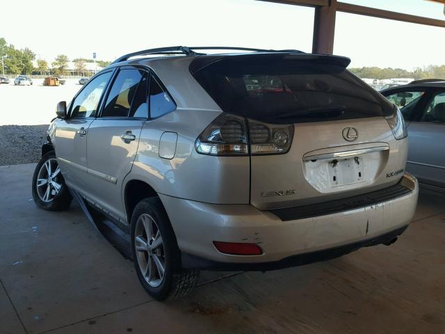 JTJHW31U272017754 - 2007 LEXUS RX 400H GOLD photo 3