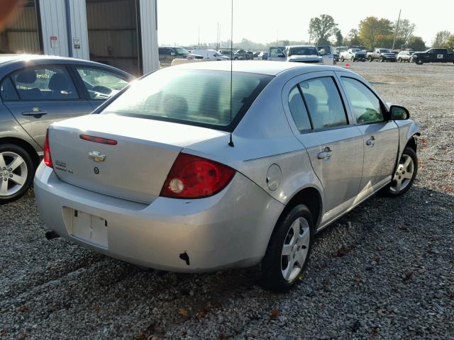 1G1AK55F577118810 - 2007 CHEVROLET COBALT LS SILVER photo 4