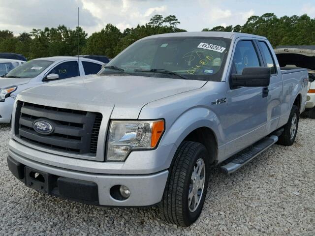 1FTEX1CW8AFA69475 - 2010 FORD F150 SUPER SILVER photo 2